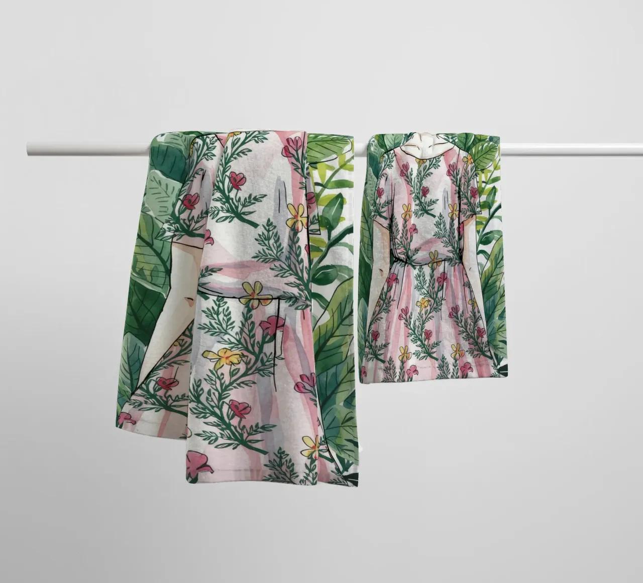 Bellezza del riflesso botanico asciugamano da bagno da Silent Hue