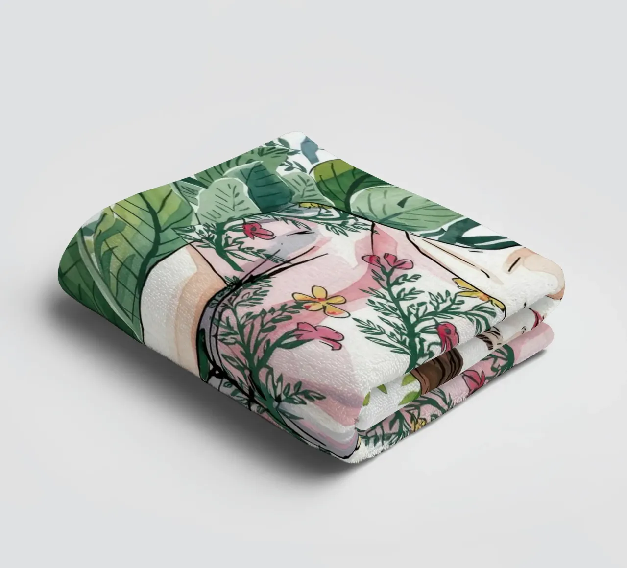 Bellezza del riflesso botanico asciugamano da bagno da Silent Hue