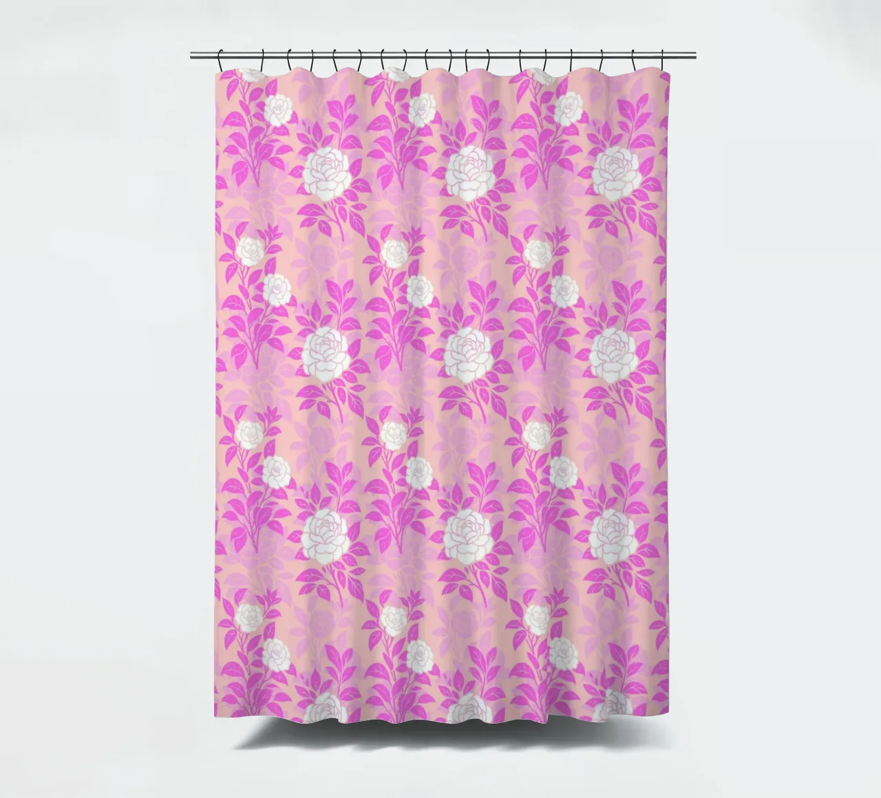 Fiori di camelia rosa e pesca tenda da doccia da SilverPegasus