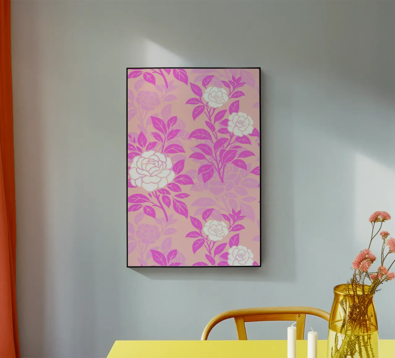 Fiori di camelia rosa e pesca plexiglass da SilverPegasus