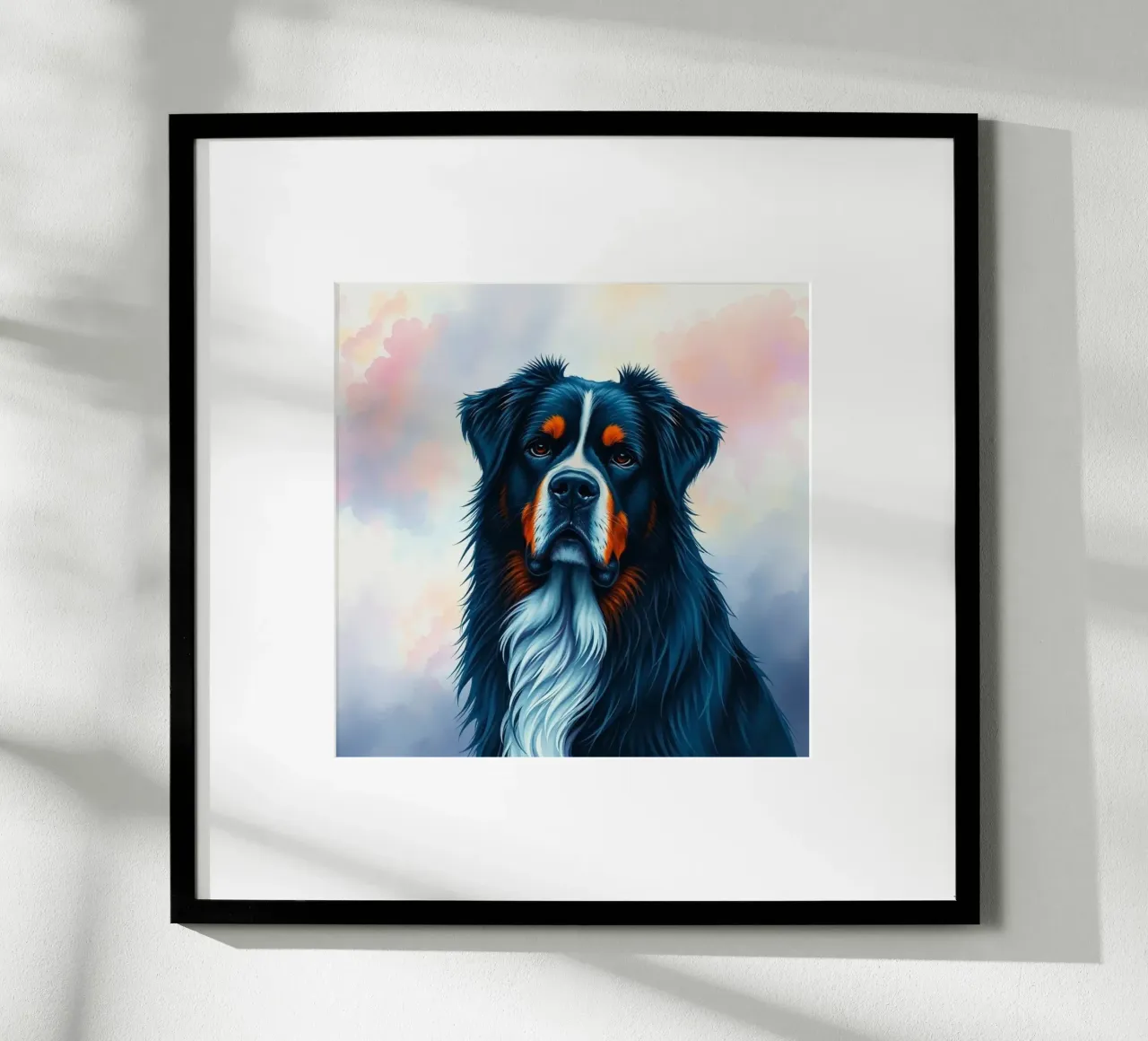 Bellissimo cane da montagna bernese #29 poster con telaio in alluminio da Yumis.Beargang.and.Me