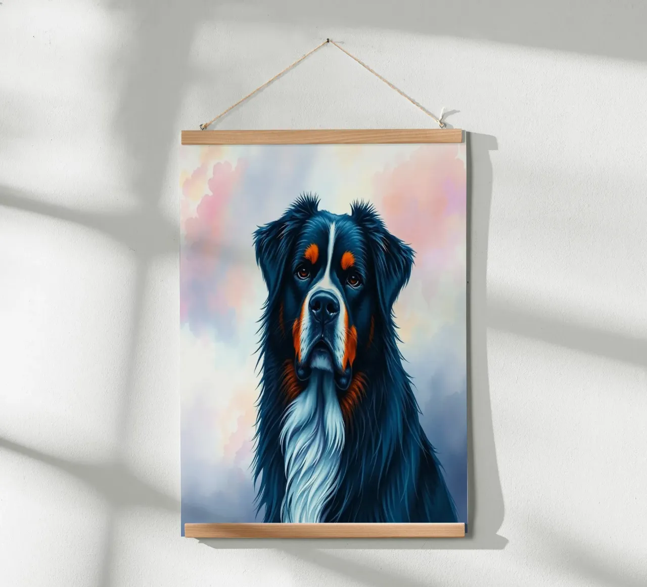 Bellissimo cane da montagna bernese #29 poster con telaio in alluminio da Yumis.Beargang.and.Me