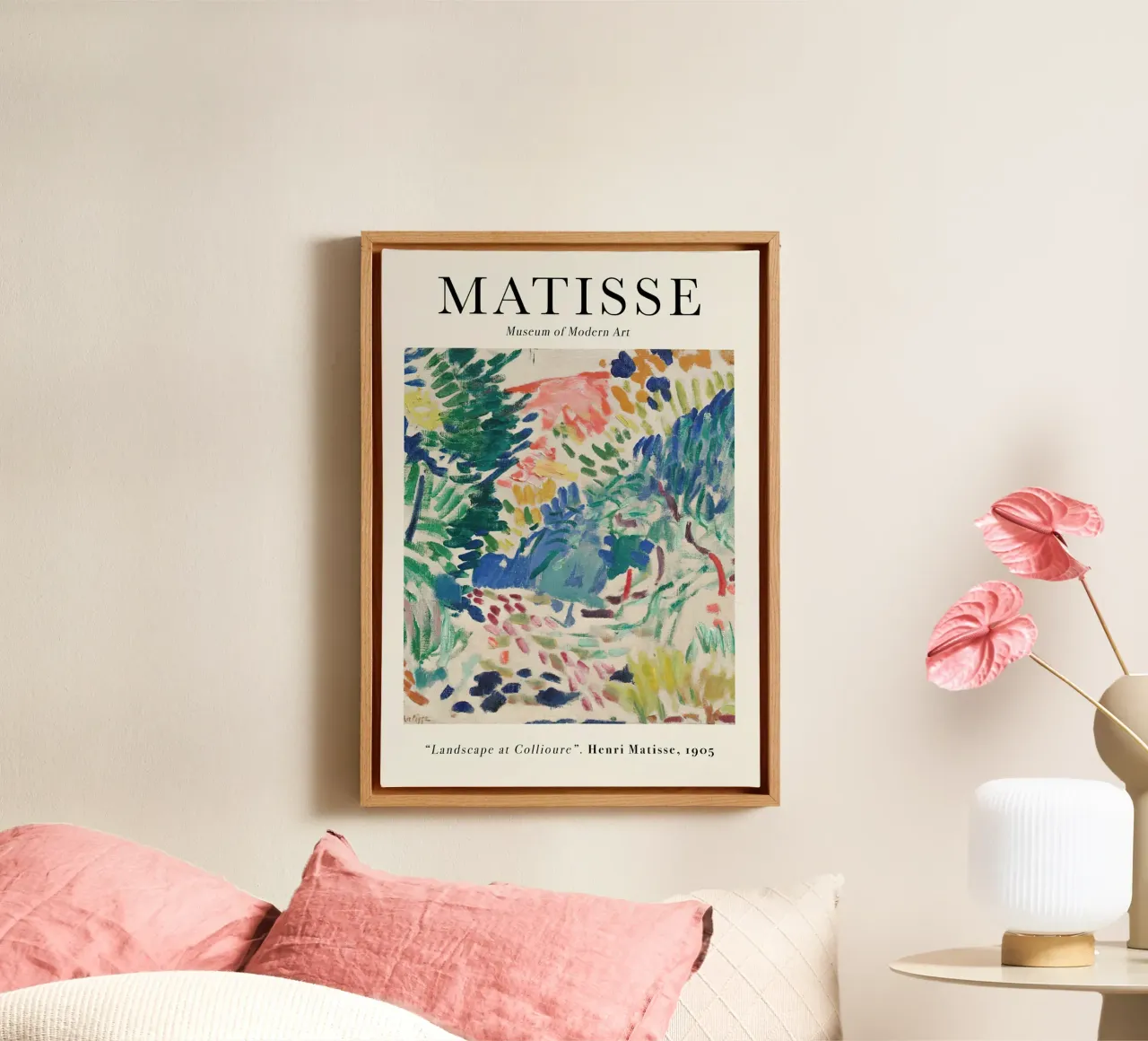Matisse landschap van collioure canvas met Baklijst van MinaHome