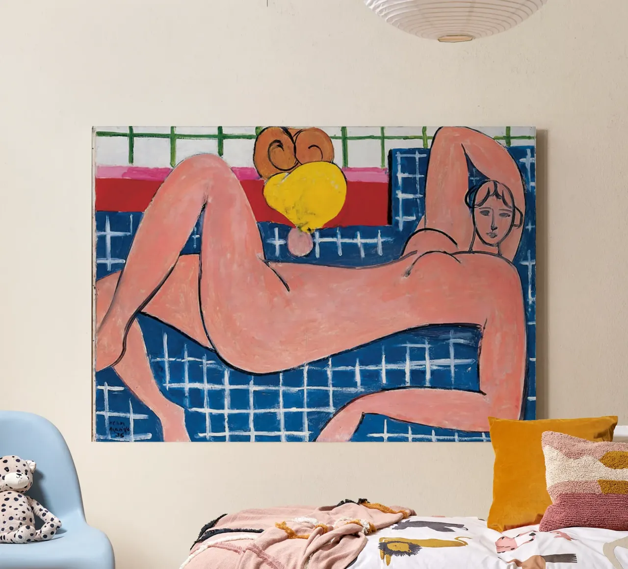 Matisse Grande nudo reclinato (Il nudo rosa), 1935 tela con Cornice a cassetta da MinaHome