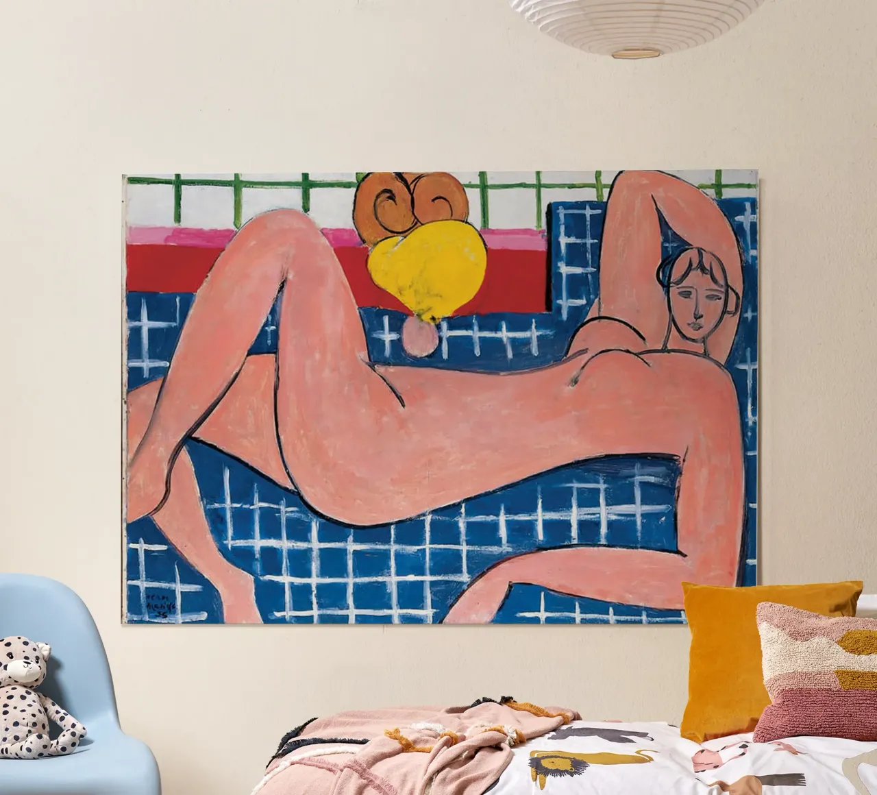 Matisse Grande nudo reclinato (Il nudo rosa), 1935 poster con telaio in alluminio da MinaHome