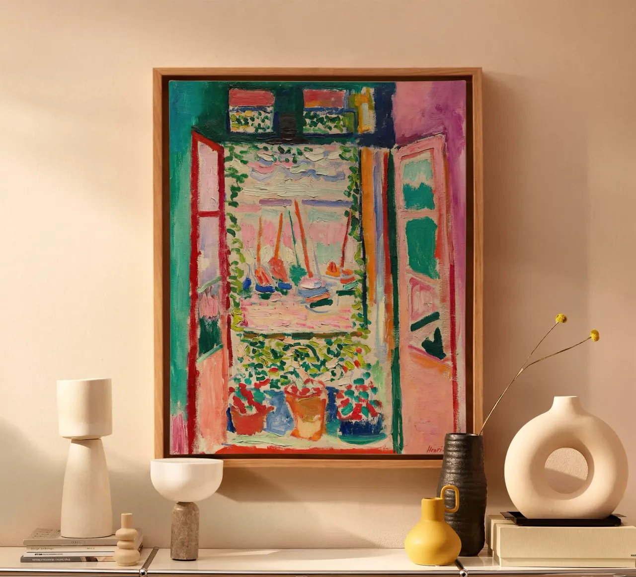 Matisse The Open Window 1905 Vintage canvas with Floater frame by MinaHome