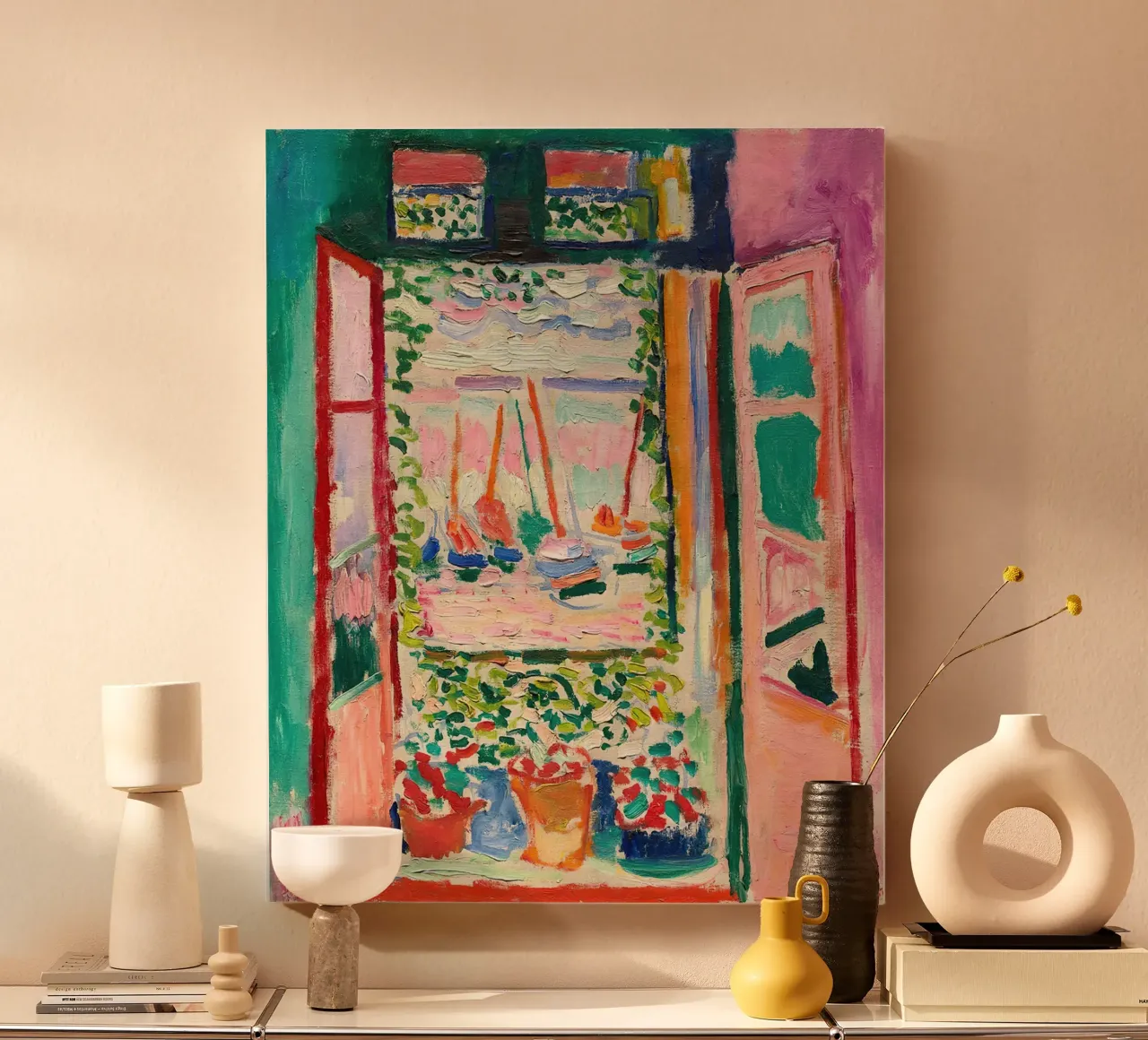 Matisse The Open Window 1905 Vintage canvas with Floater frame by MinaHome