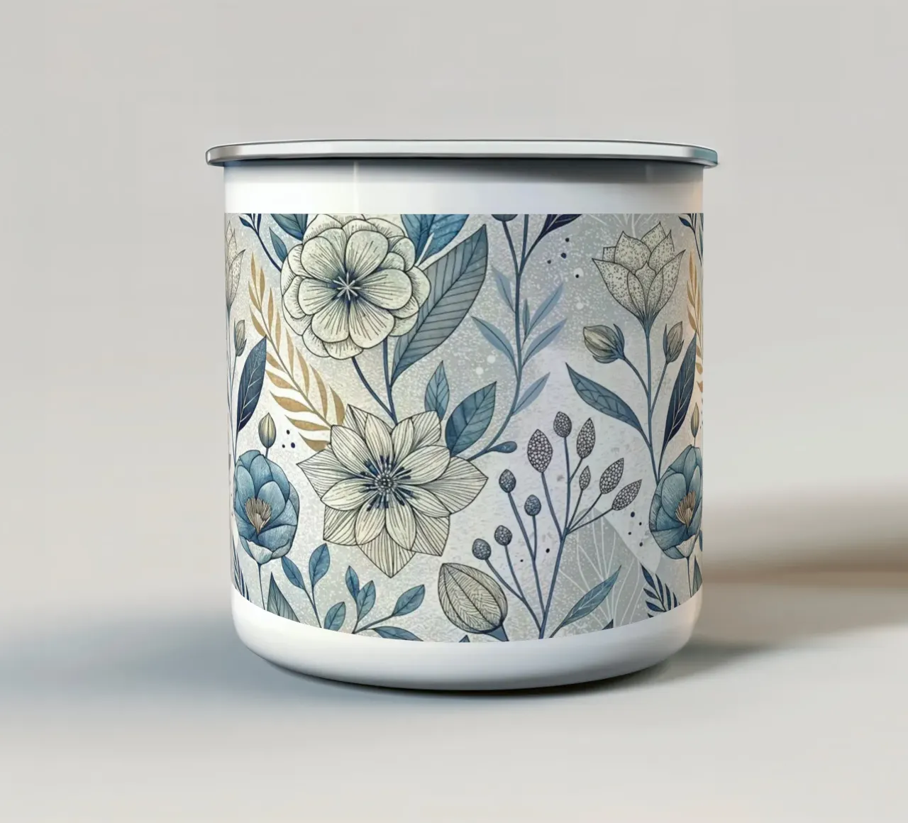 Motivo floreale Boho tazza in smalto da Pantheon Studio