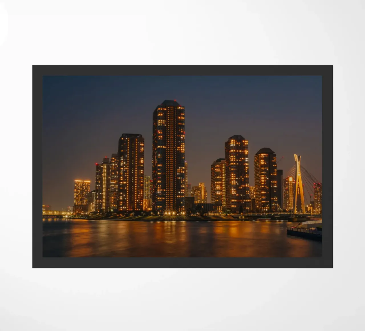 Skyline di Tokyo di notte zerbino da Marcel Bisig