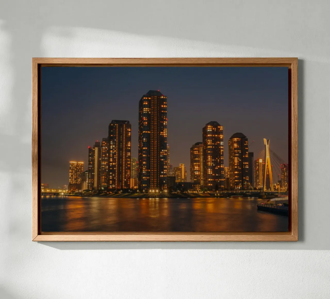 Skyline di Tokyo di notte alluminio dibond da Marcel Bisig