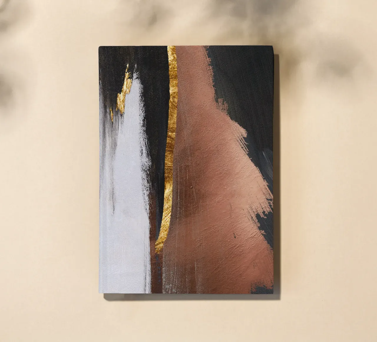 abstract art red and black notebook by ramosashop