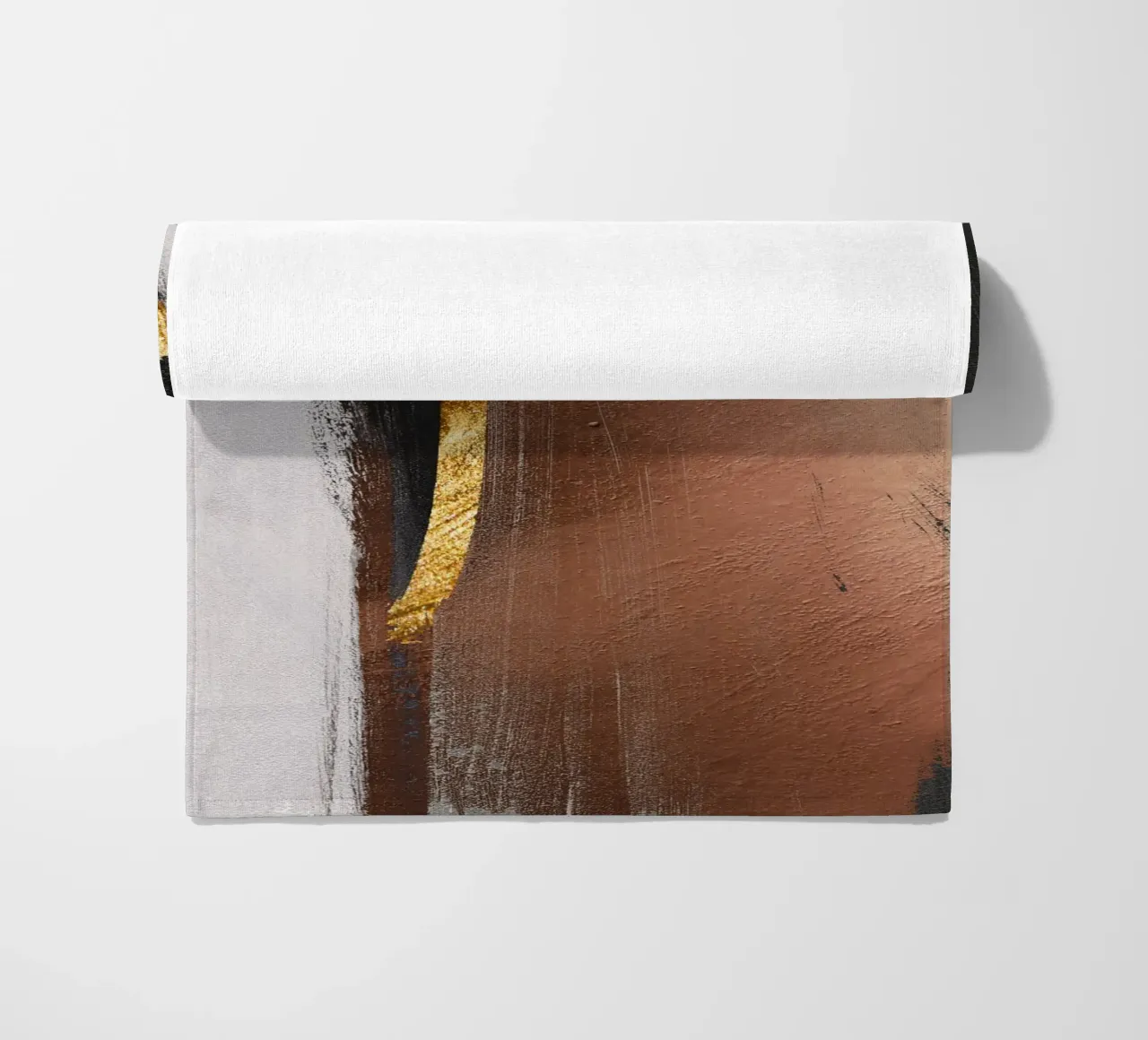 abstract art red and black strandhanddoek van ramosashop