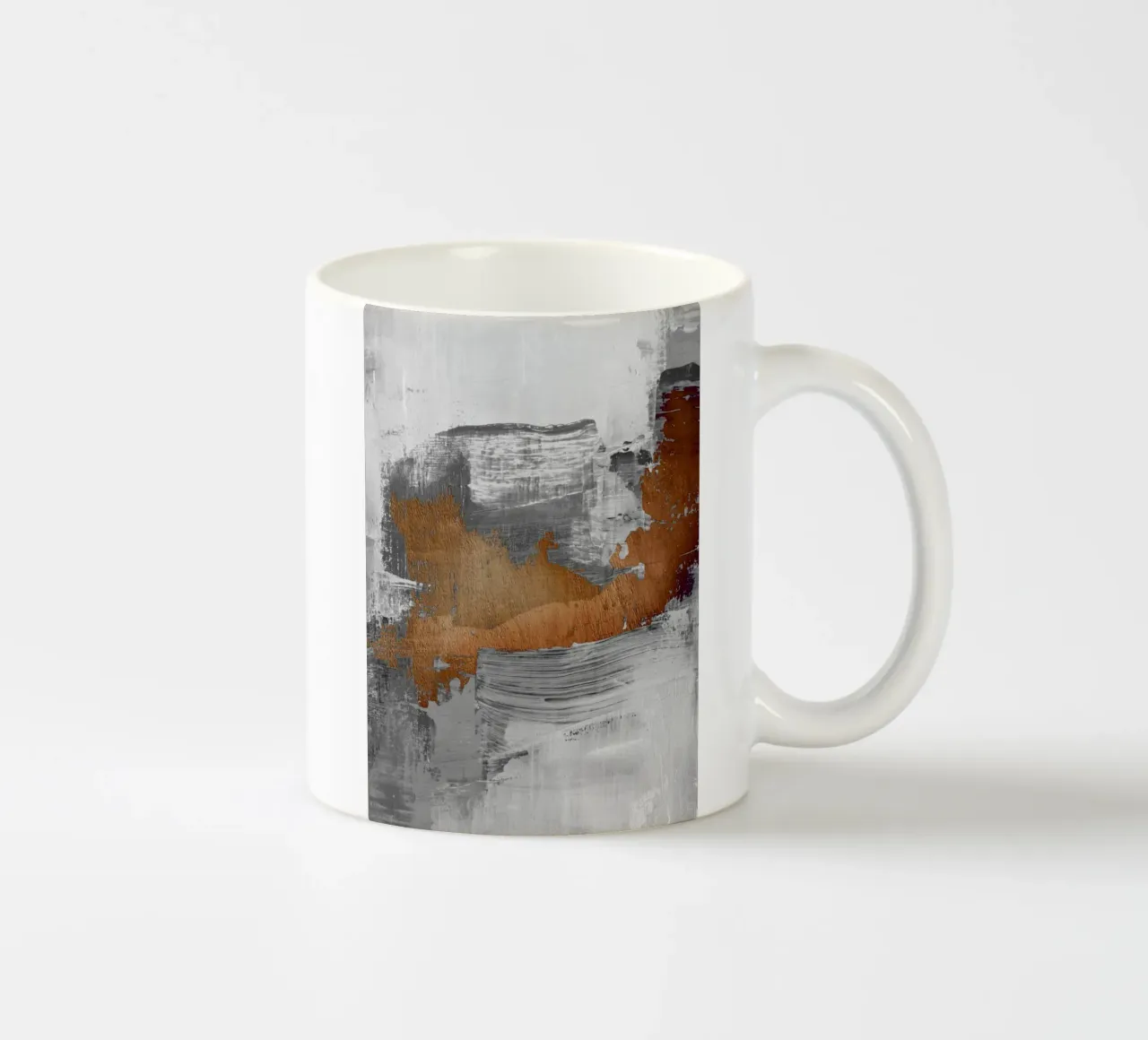 Swirling gray and white brushstrokes tazza in ceramica da ramosashop