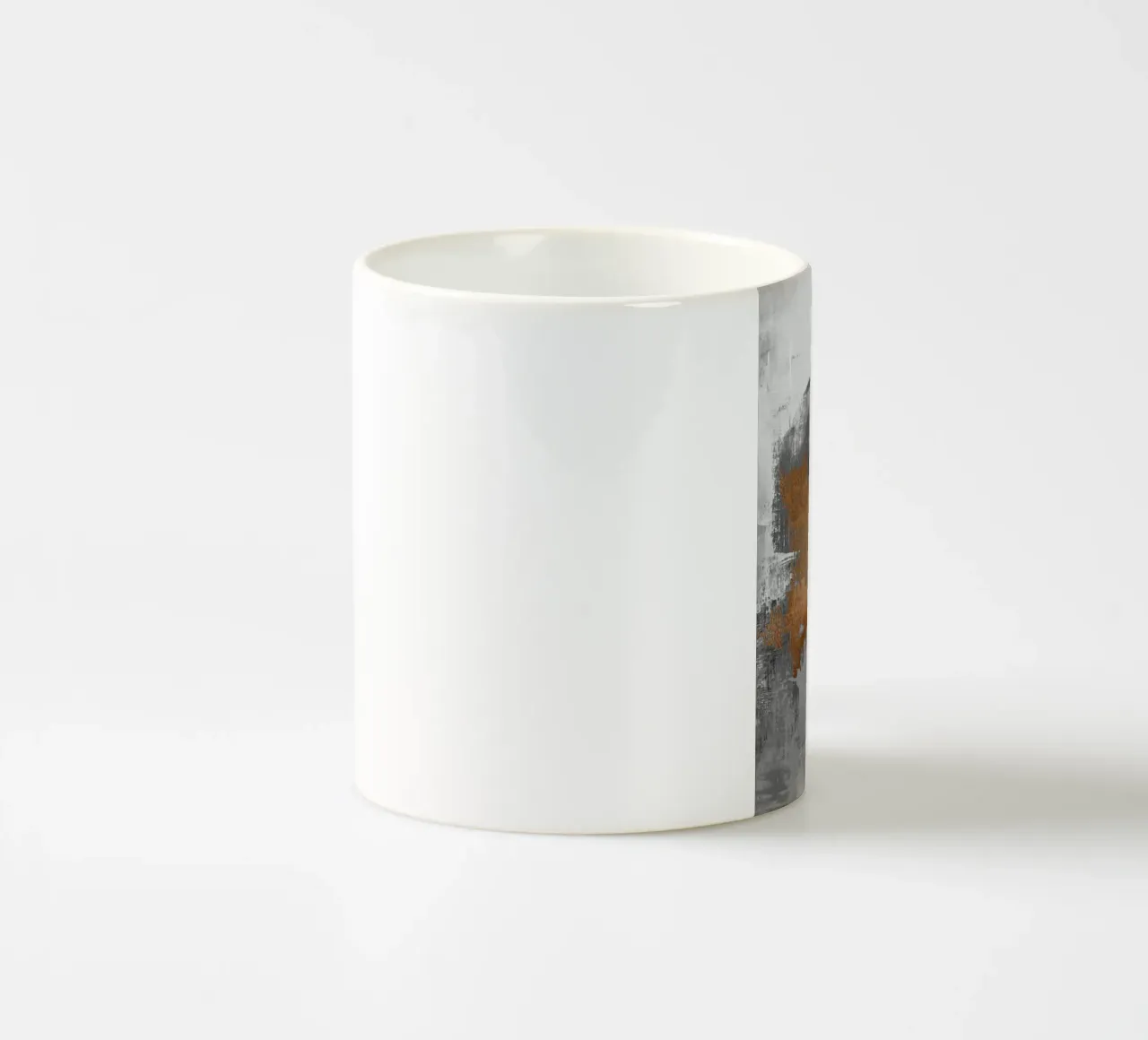 Swirling gray and white brushstrokes tazza in ceramica da ramosashop