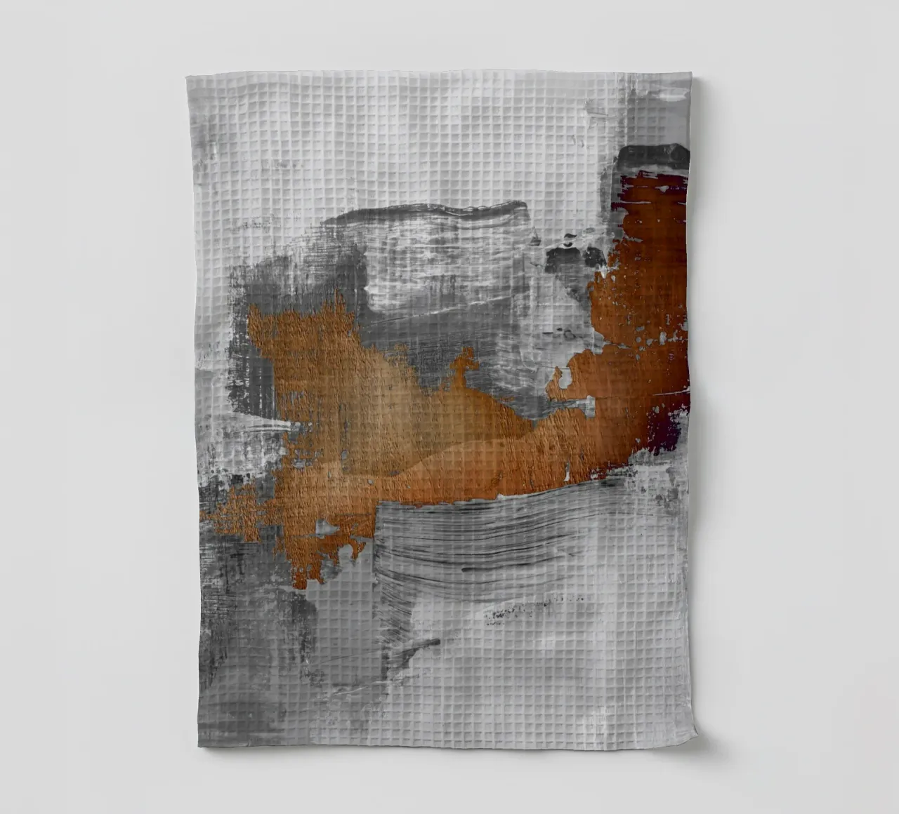 Swirling gray and white brushstrokes canovaccio da cucina da ramosashop