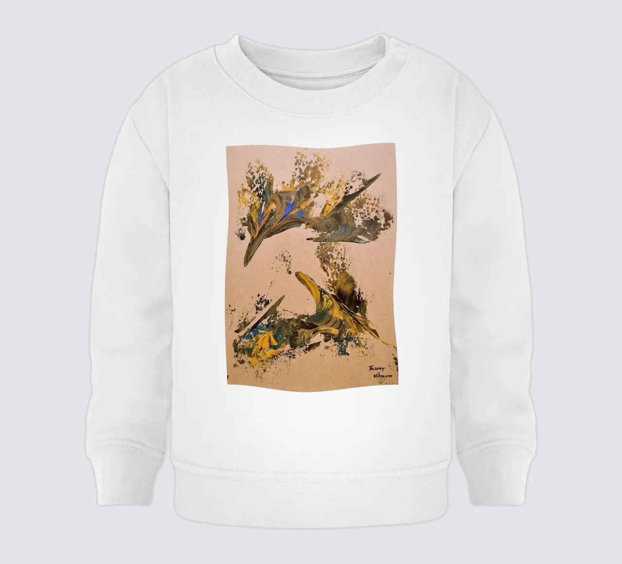 MESSAGE FROM THE HEART 24 felpa neonato da Thierry Vobmann Abstract painting