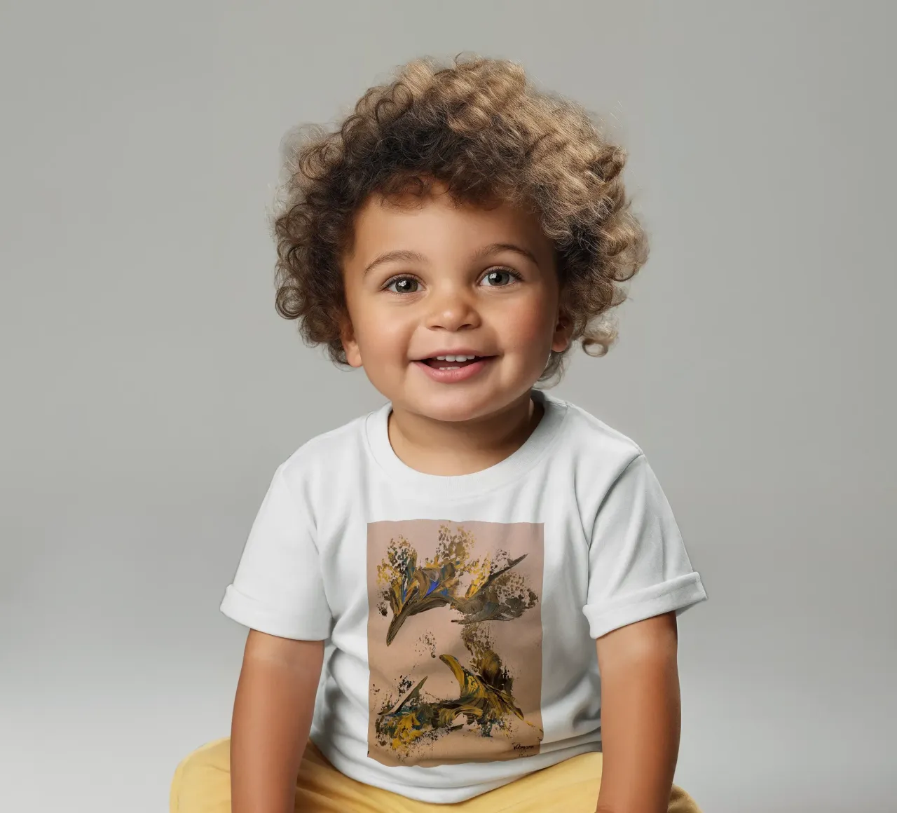 MESSAGE FROM THE HEART 24 baby t-shirt by Thierry Vobmann Abstract painting