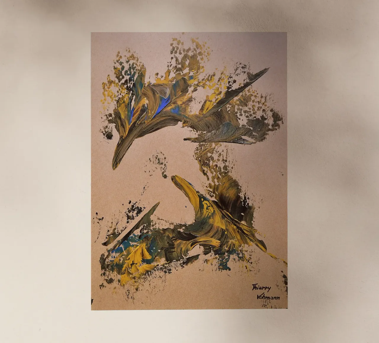 MESSAGE FROM THE HEART 24 pellicola backlit da Thierry Vobmann Abstract painting