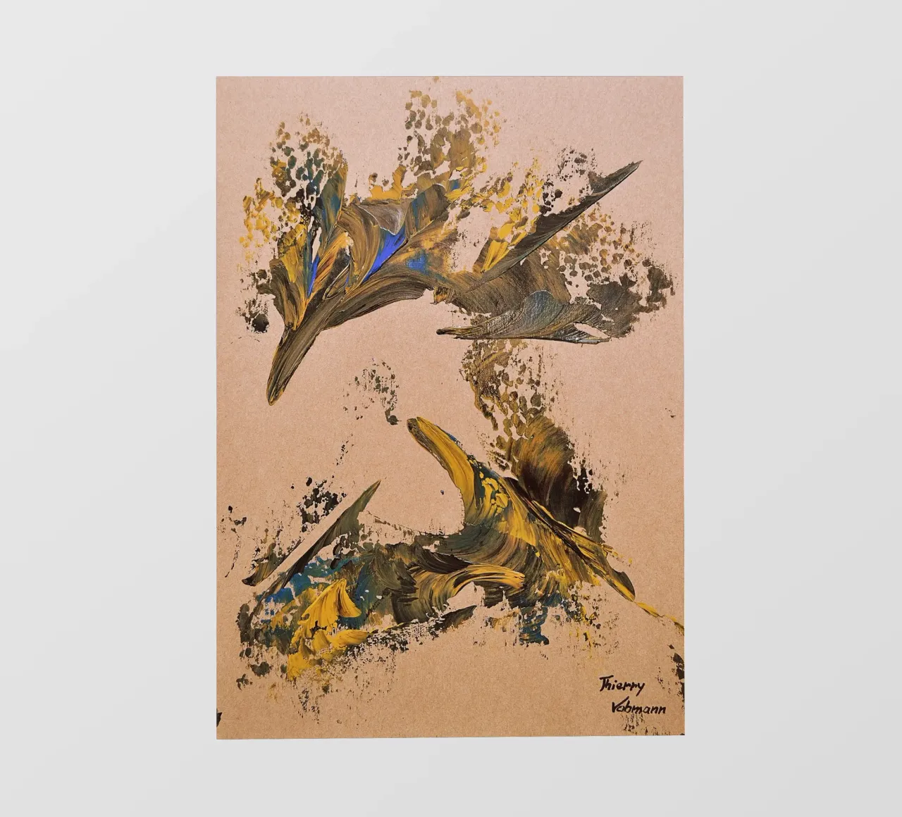 MESSAGE FROM THE HEART 24 pellicola backlit da Thierry Vobmann Abstract painting