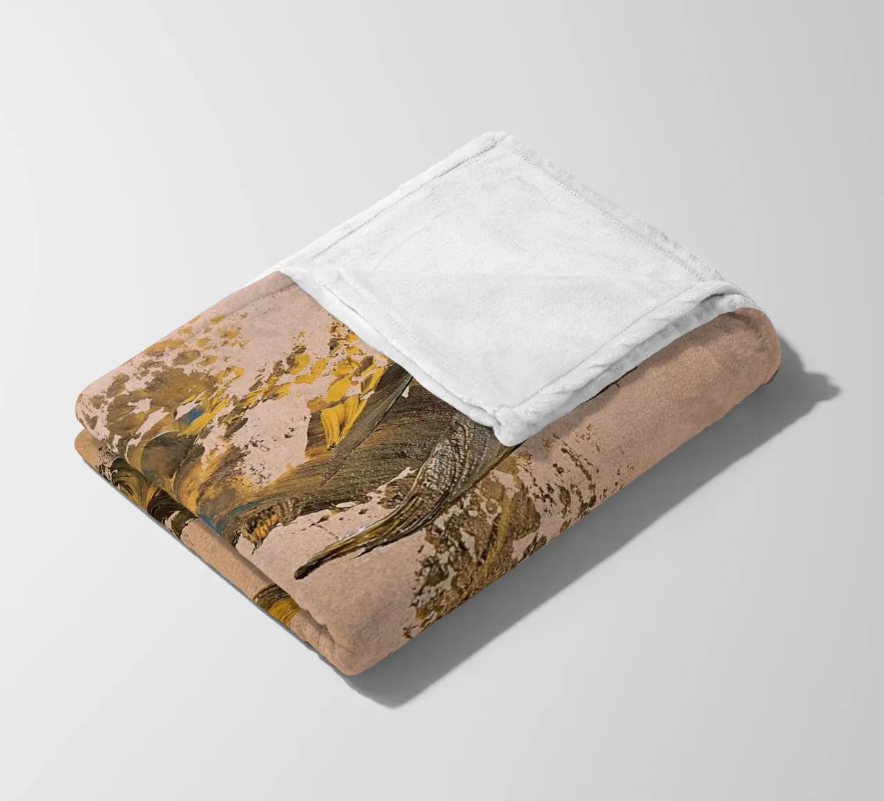 MESSAGE FROM THE HEART 24 coperta in pile da Thierry Vobmann Abstract painting