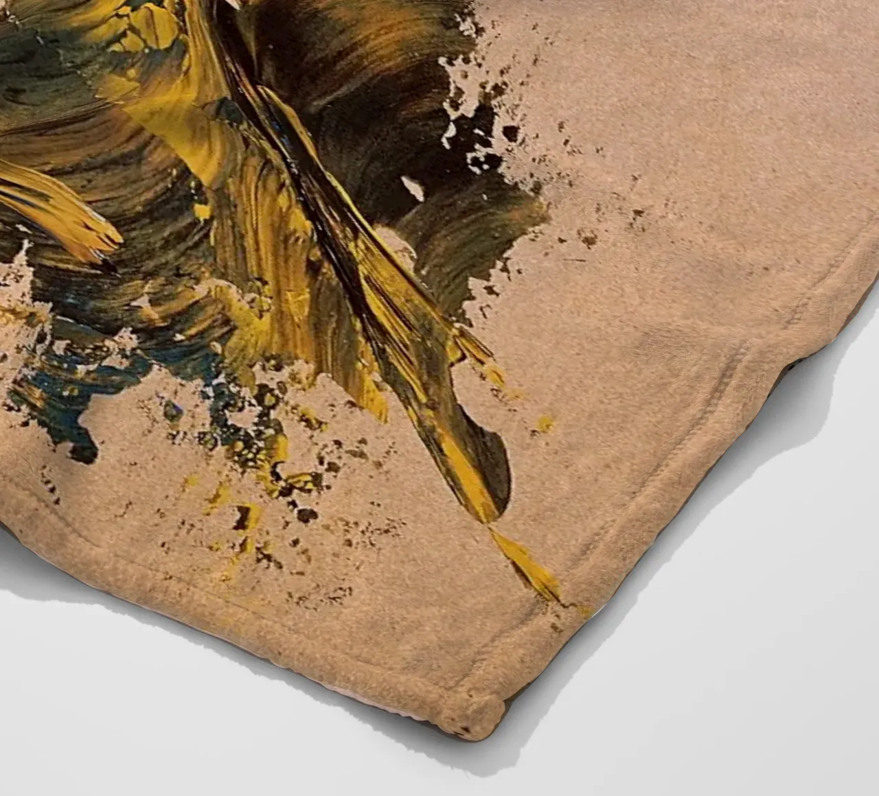 MESSAGE FROM THE HEART 24 coperta in pile da Thierry Vobmann Abstract painting