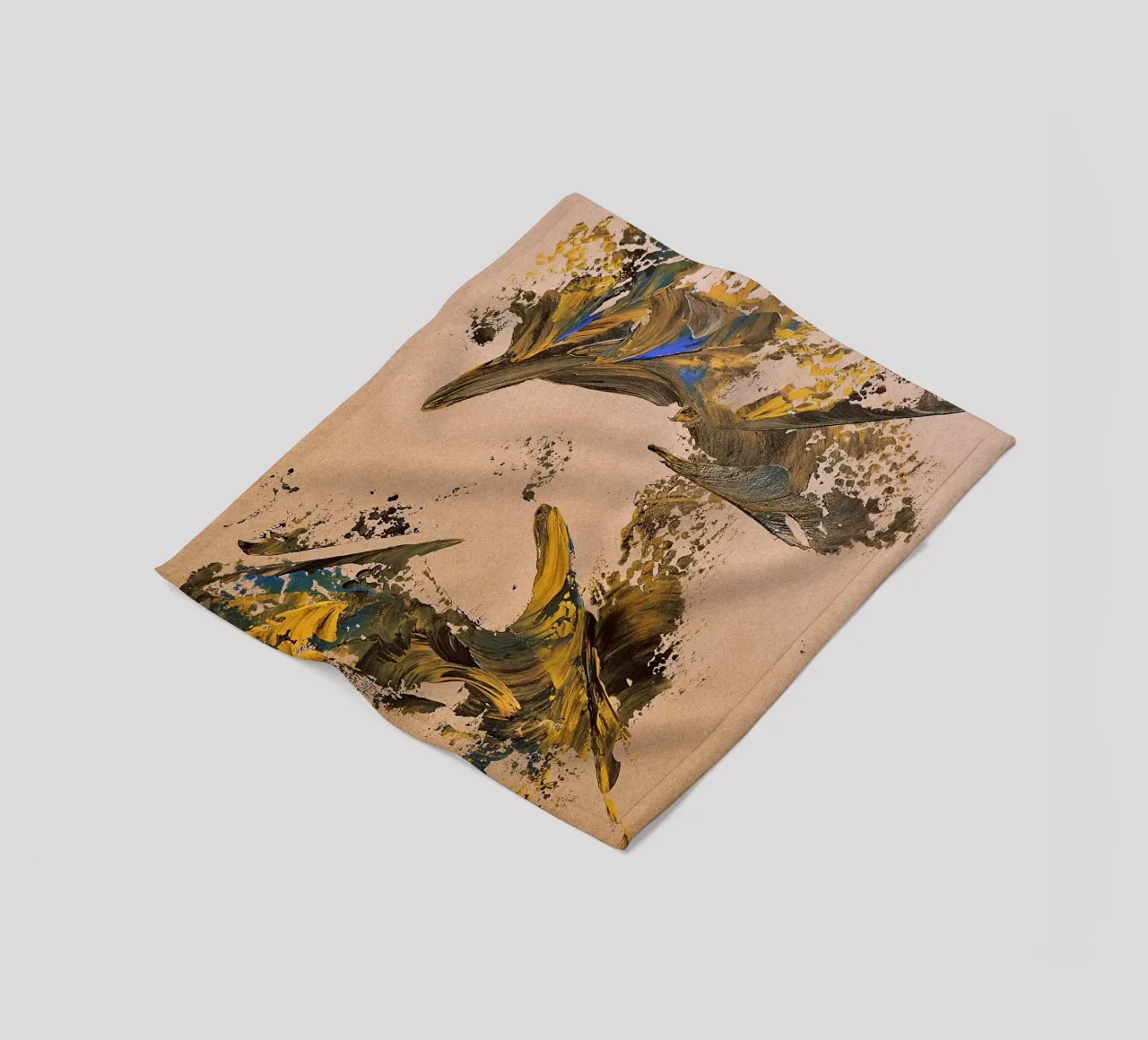 MESSAGE FROM THE HEART 24 coperta in pile da Thierry Vobmann Abstract painting