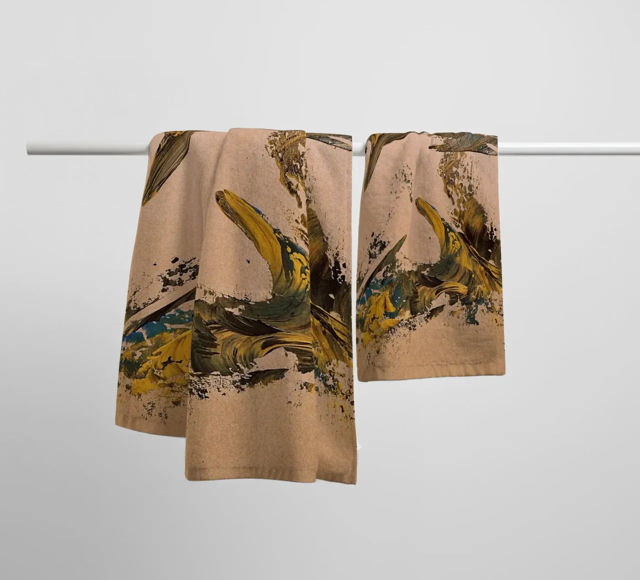 MESSAGE FROM THE HEART 24 asciugamano da bagno da Thierry Vobmann Abstract painting