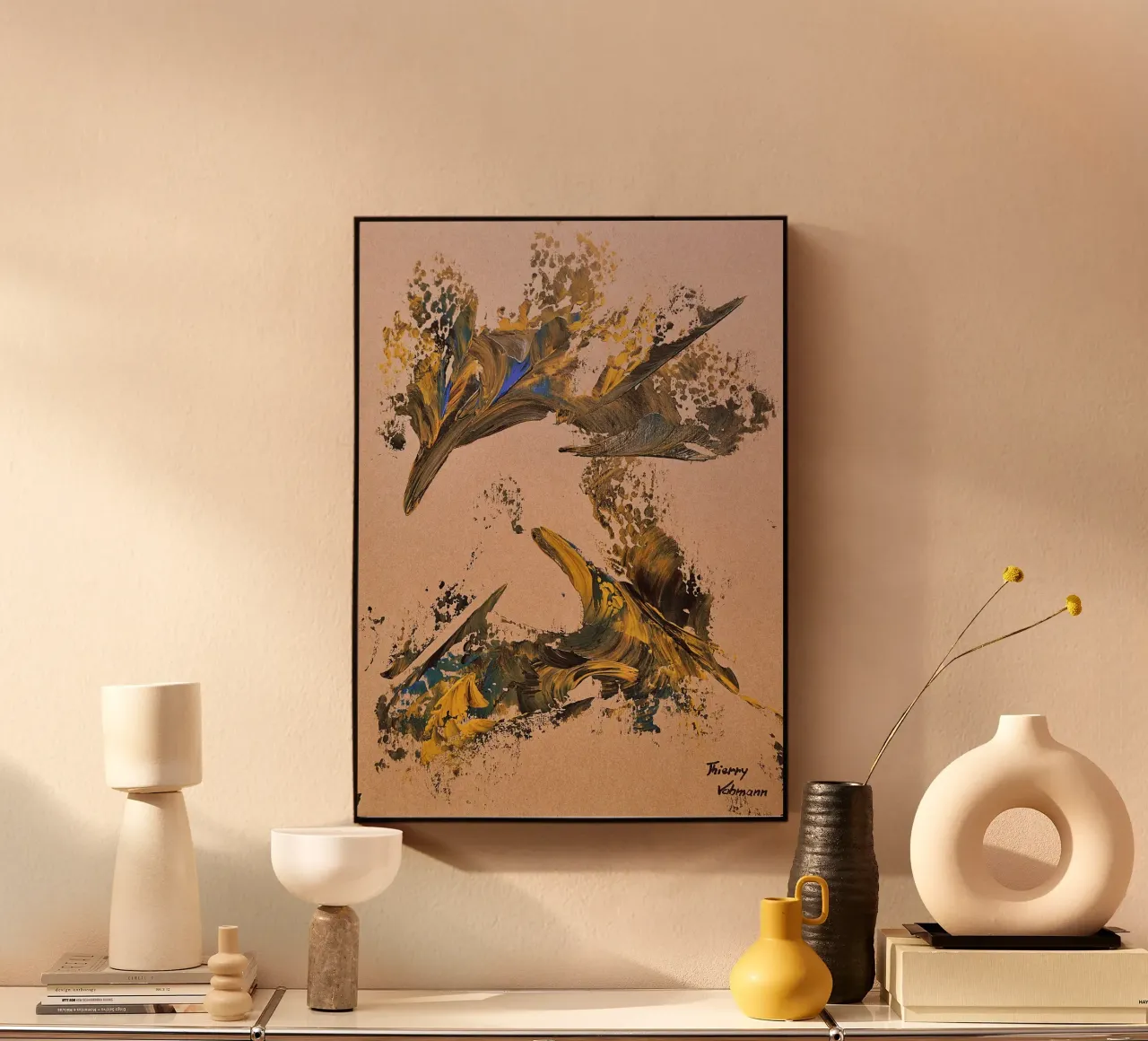 MESSAGE FROM THE HEART 24 alluminio dibond da Thierry Vobmann Abstract painting