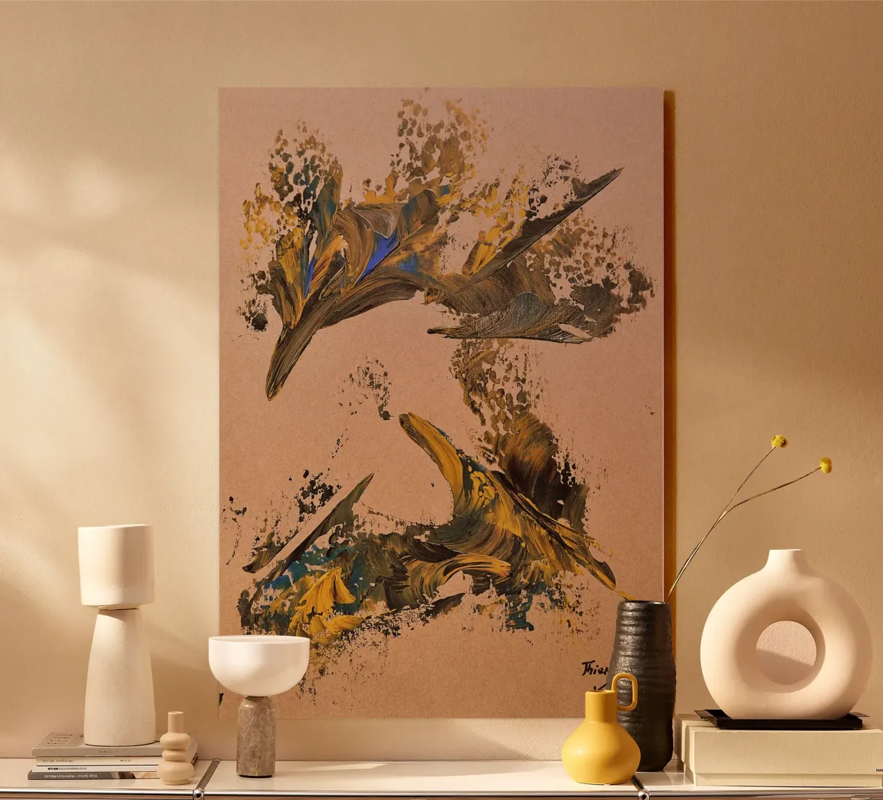 MESSAGE FROM THE HEART 24 alluminio dibond da Thierry Vobmann Abstract painting