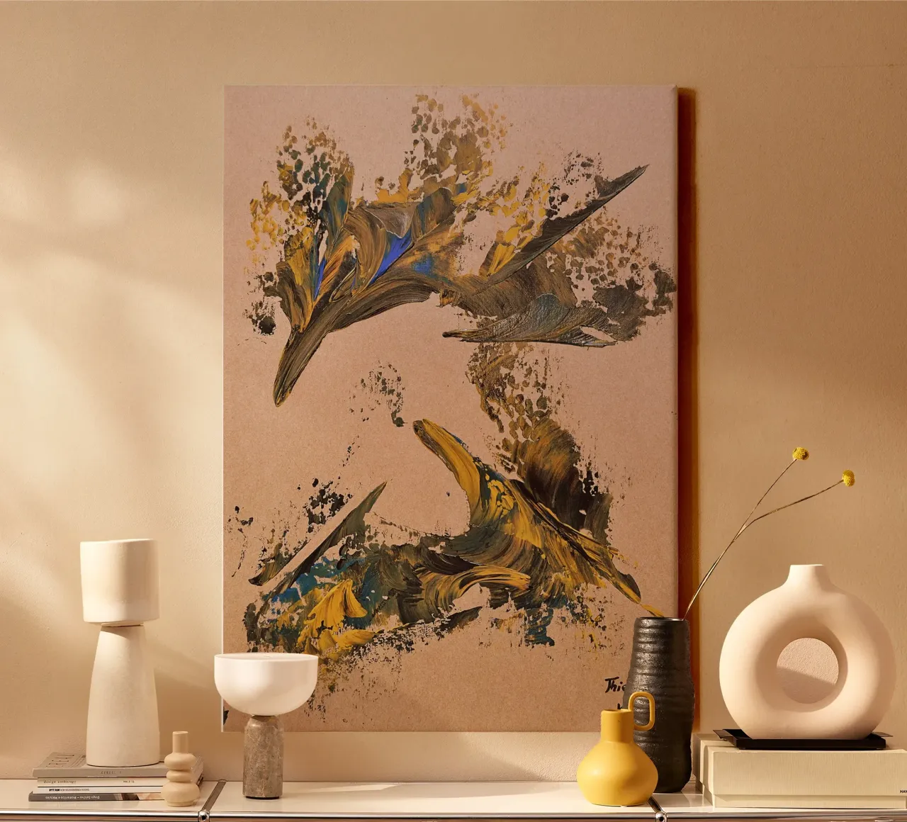 MESSAGE FROM THE HEART 24 canvas van Thierry Vobmann Abstract painting