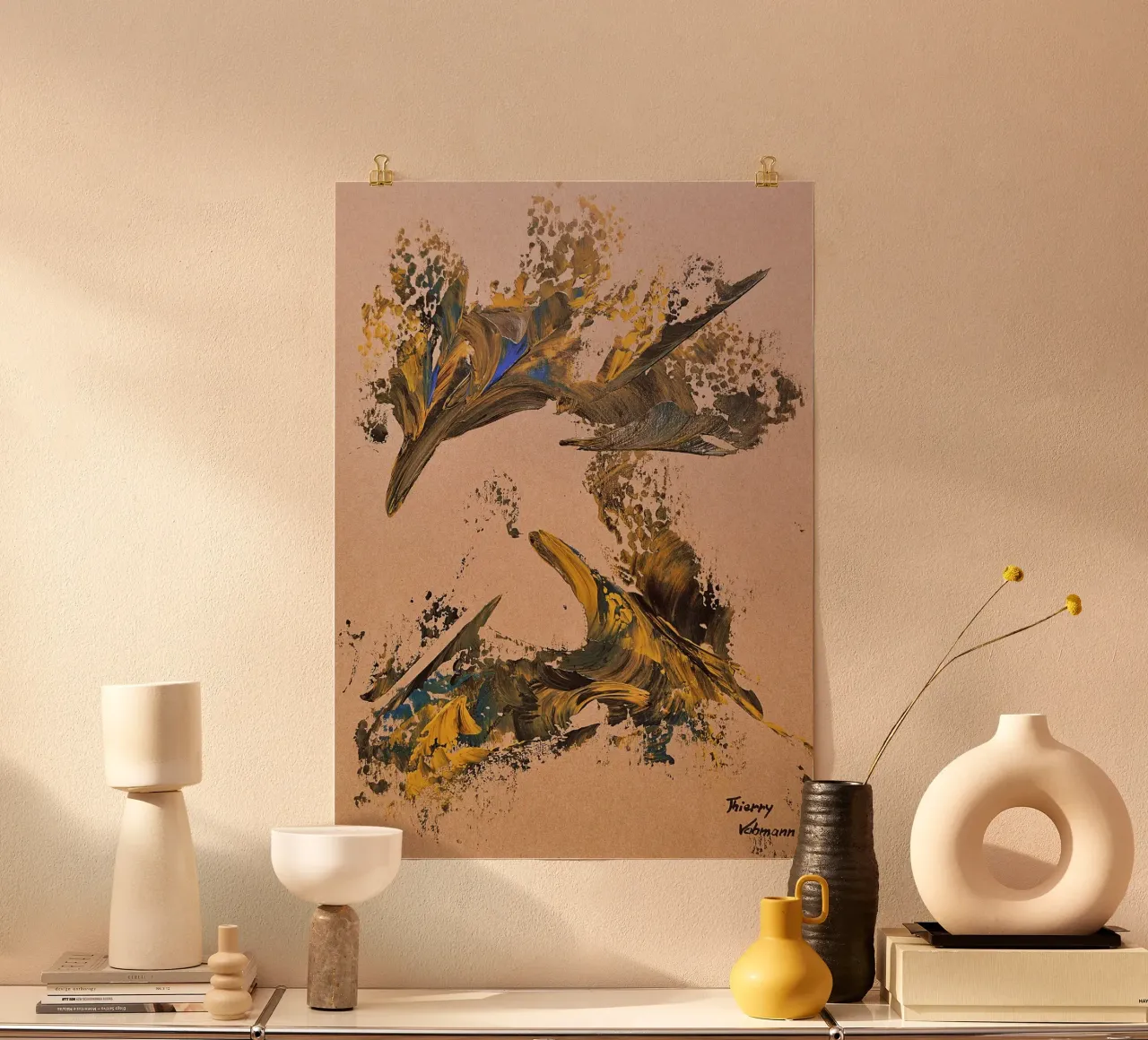 MESSAGE FROM THE HEART 24 poster da Thierry Vobmann Abstract painting