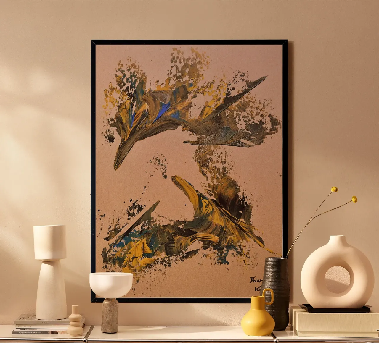 MESSAGE FROM THE HEART 24 poster da Thierry Vobmann Abstract painting