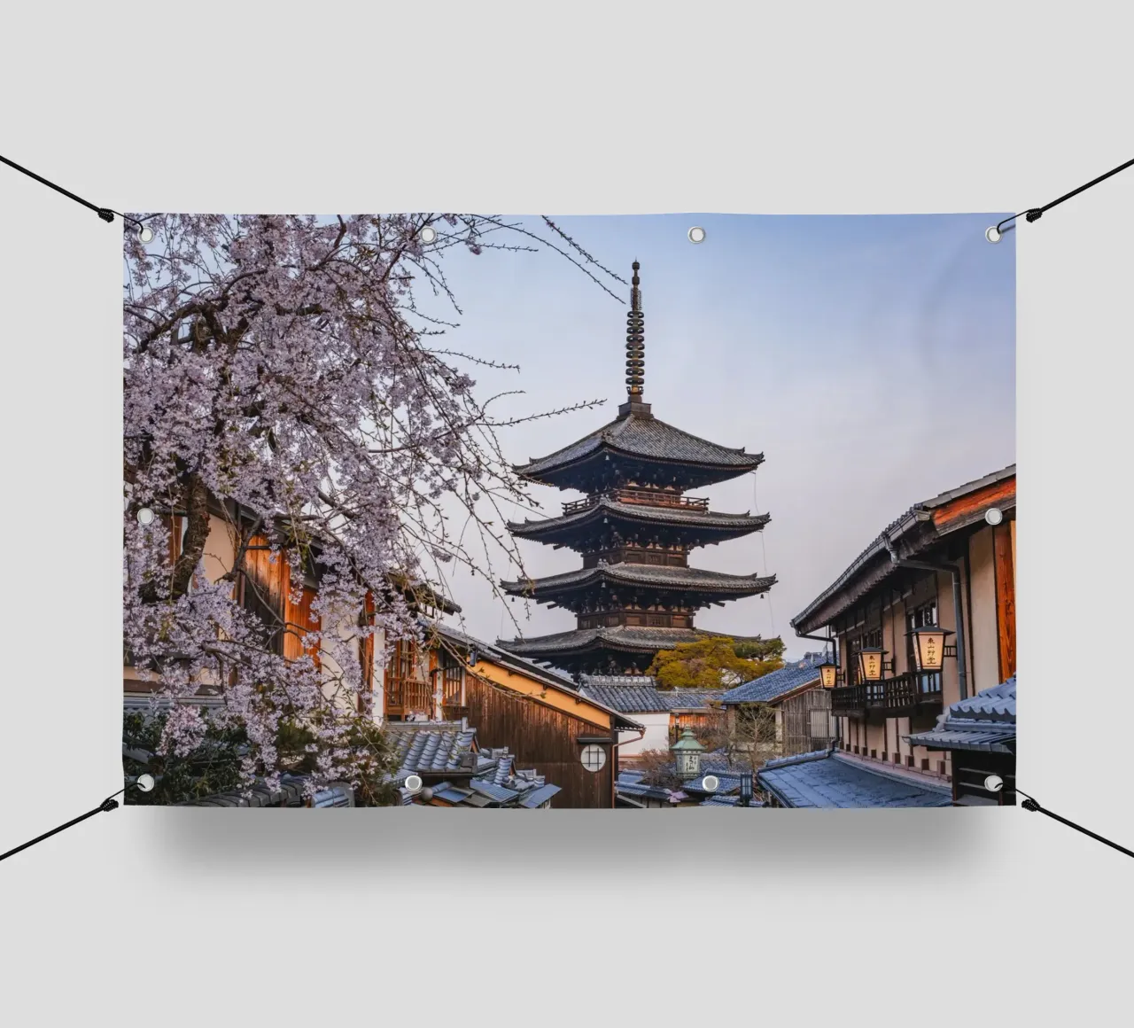 Fiori di ciliegio a Kyoto, Giappone telo in pvc da Marcel Bisig