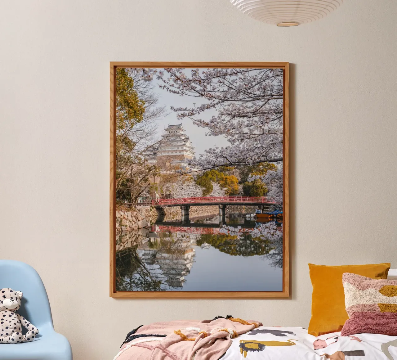 I ciliegi in fiore del castello di Himeji, Giappone alluminio dibond da Marcel Bisig