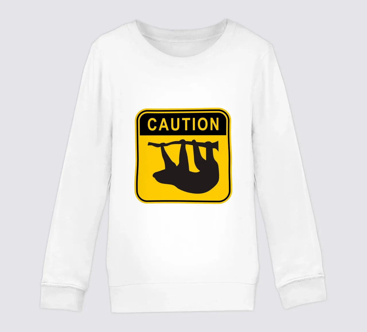 Attention sloth watch out kids sweatshirt by SlothStella