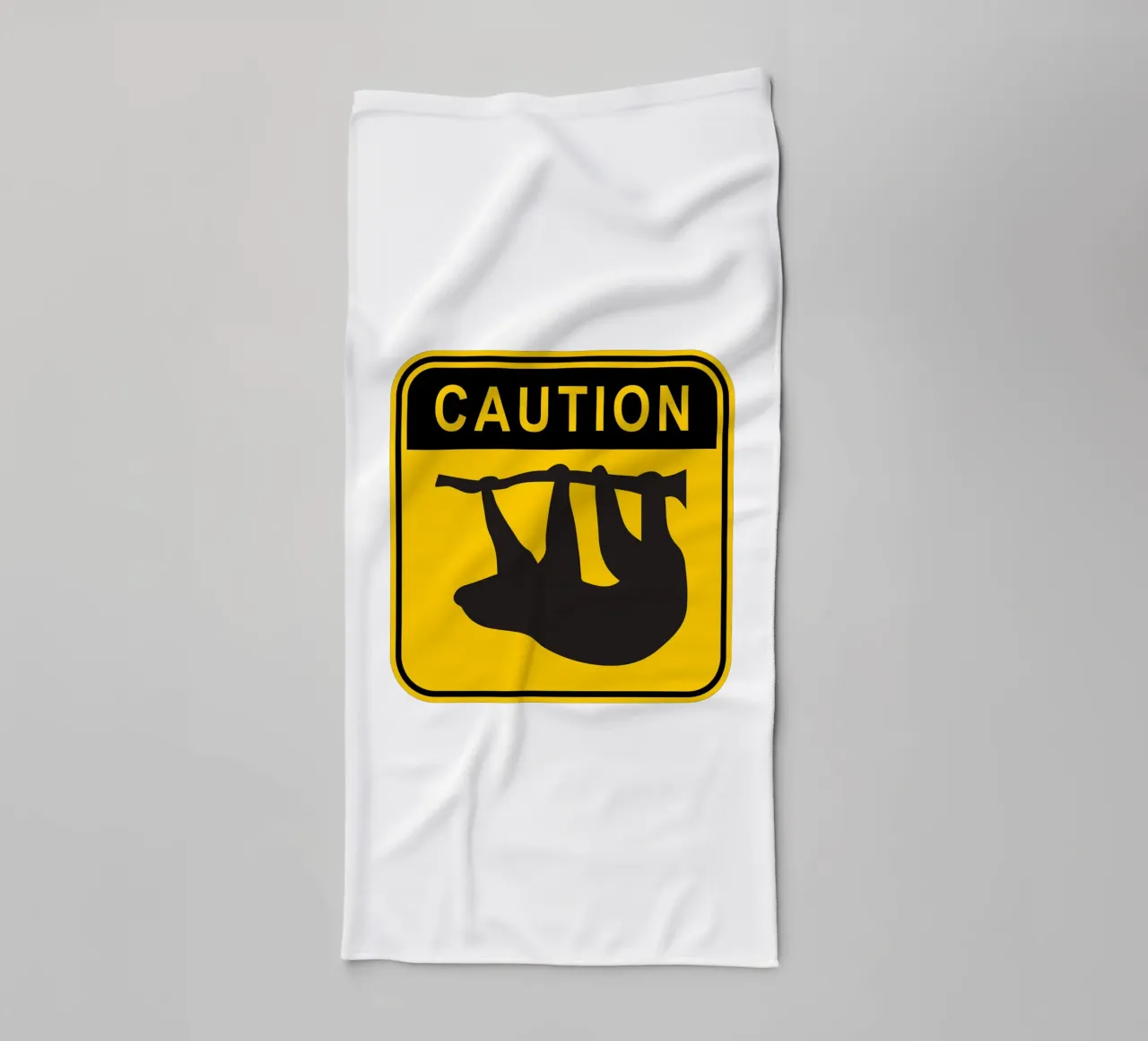 Attention sloth watch out towel by SlothStella