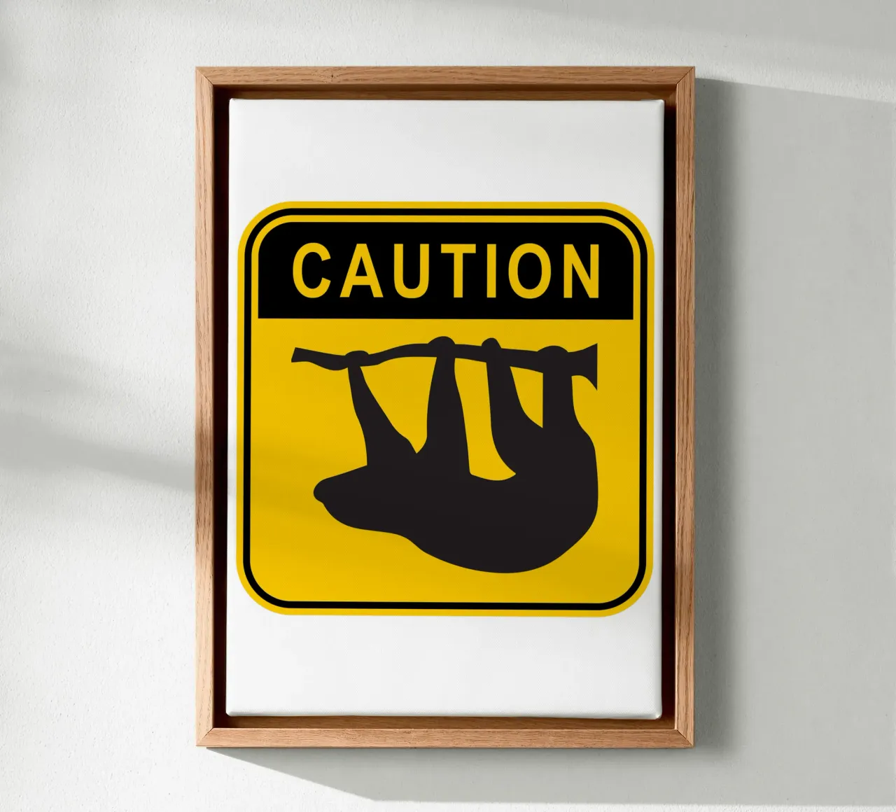 Attention sloth watch out canvas by SlothStella