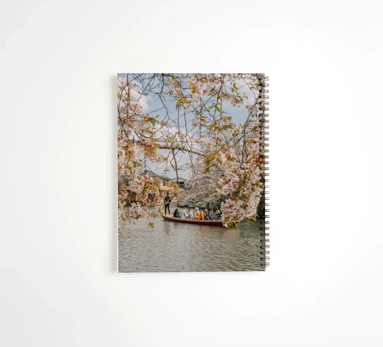 Cherry Blossom Boat Ride in Yanagawa, Japan spiral notebook by Marcel Bisig