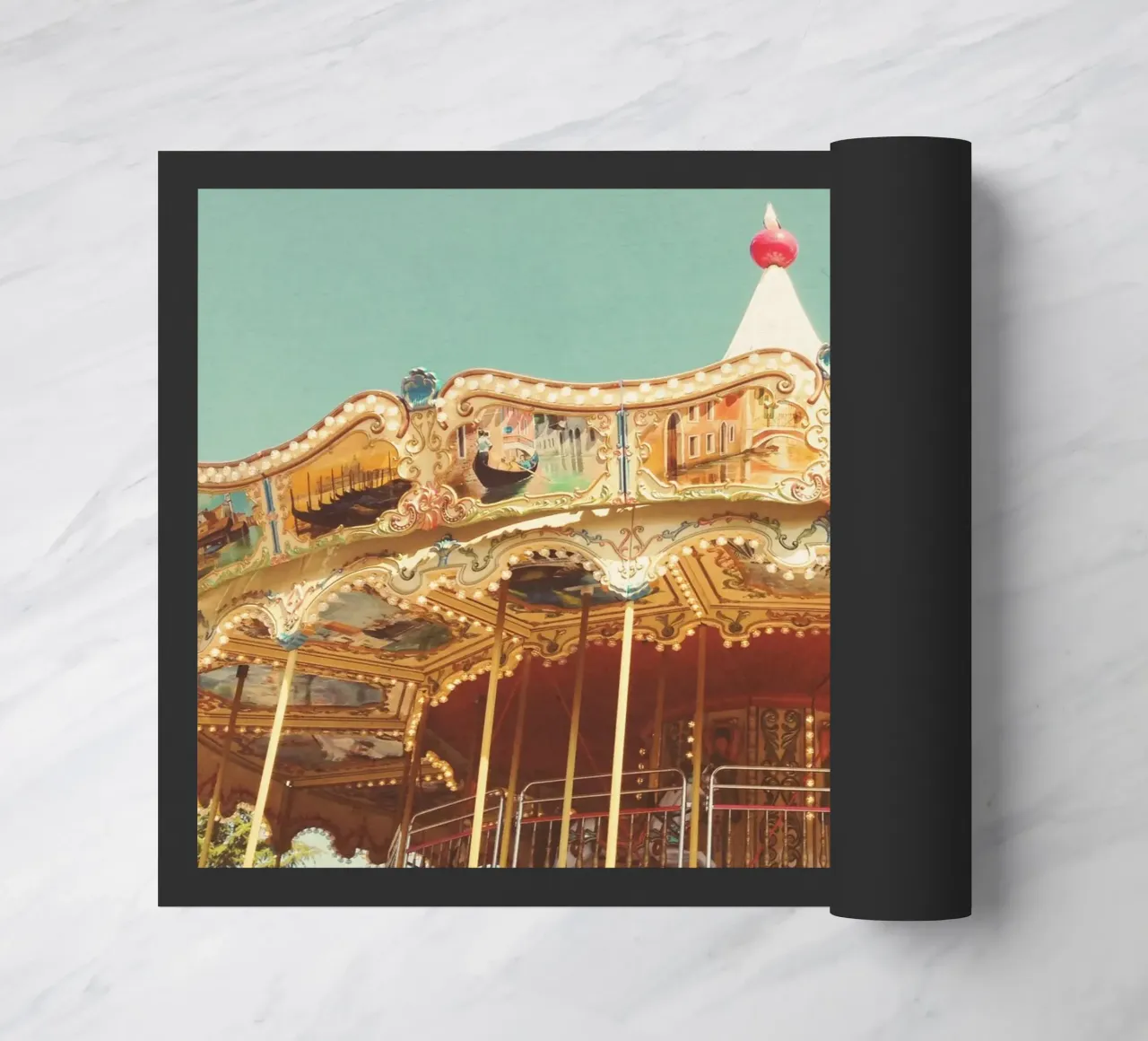 Carousel Lights doormat by Cassia Beck Photography