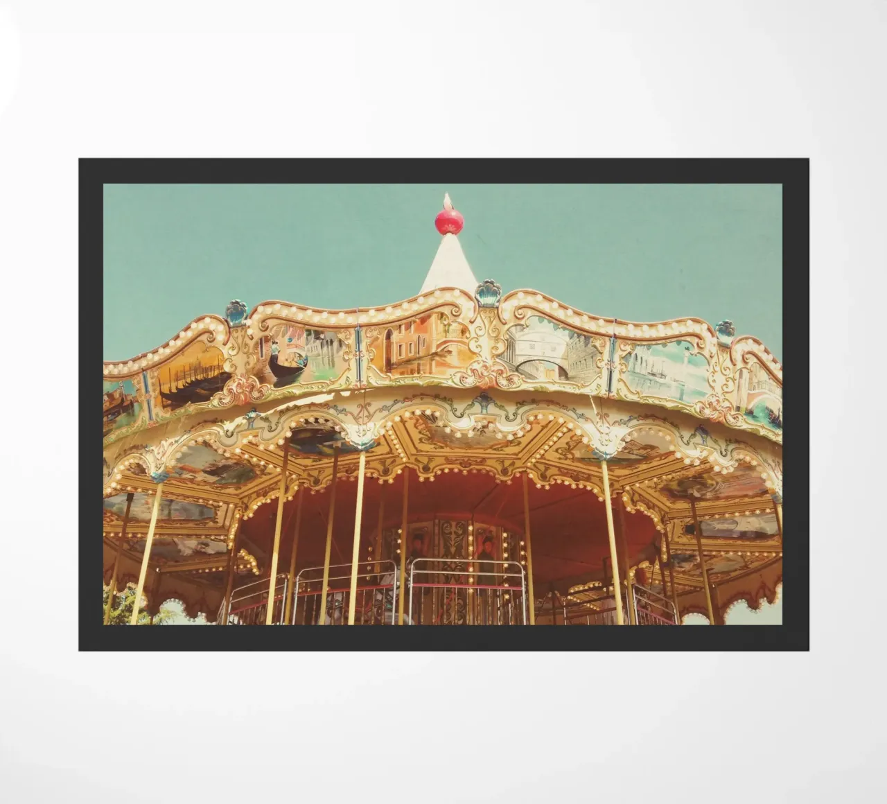Carousel Lights doormat by Cassia Beck Photography