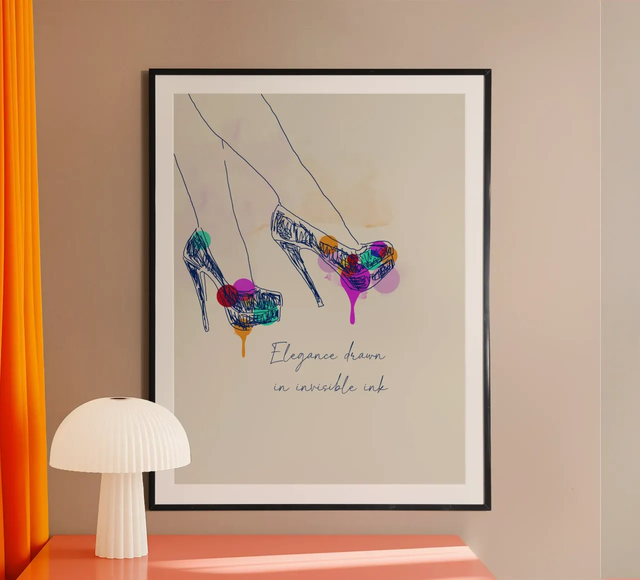 Sketch of Style poster con telaio in legno da Indigo Rain