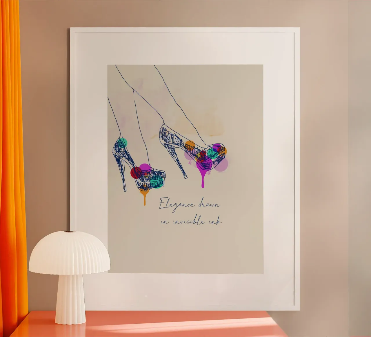 Sketch of Style poster con telaio in legno da Indigo Rain