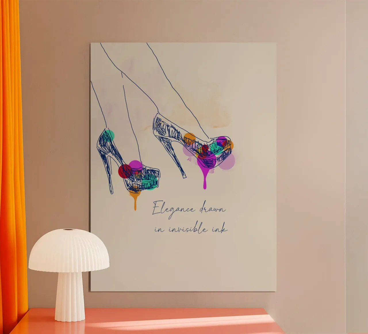 Sketch of Style poster con telaio in legno da Indigo Rain
