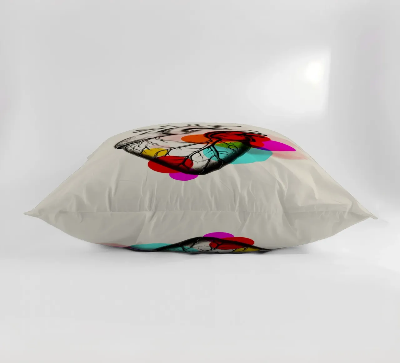 Heartbeat in Color cuscino da Indigo Rain