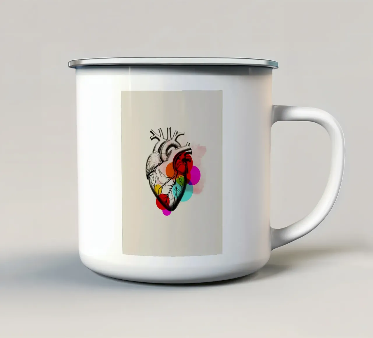 Heartbeat in Color tazza in smalto da Indigo Rain