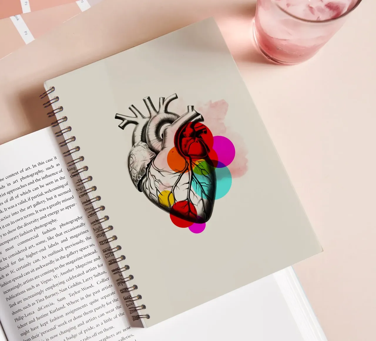 Heartbeat in Color spiral notebook by Indigo Rain