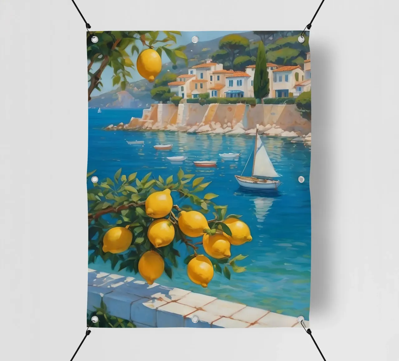 Lemon Days in Capri telo in pvc da Indigo Rain