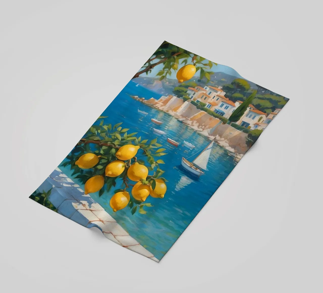 Lemon Days in Capri telo mare da Indigo Rain