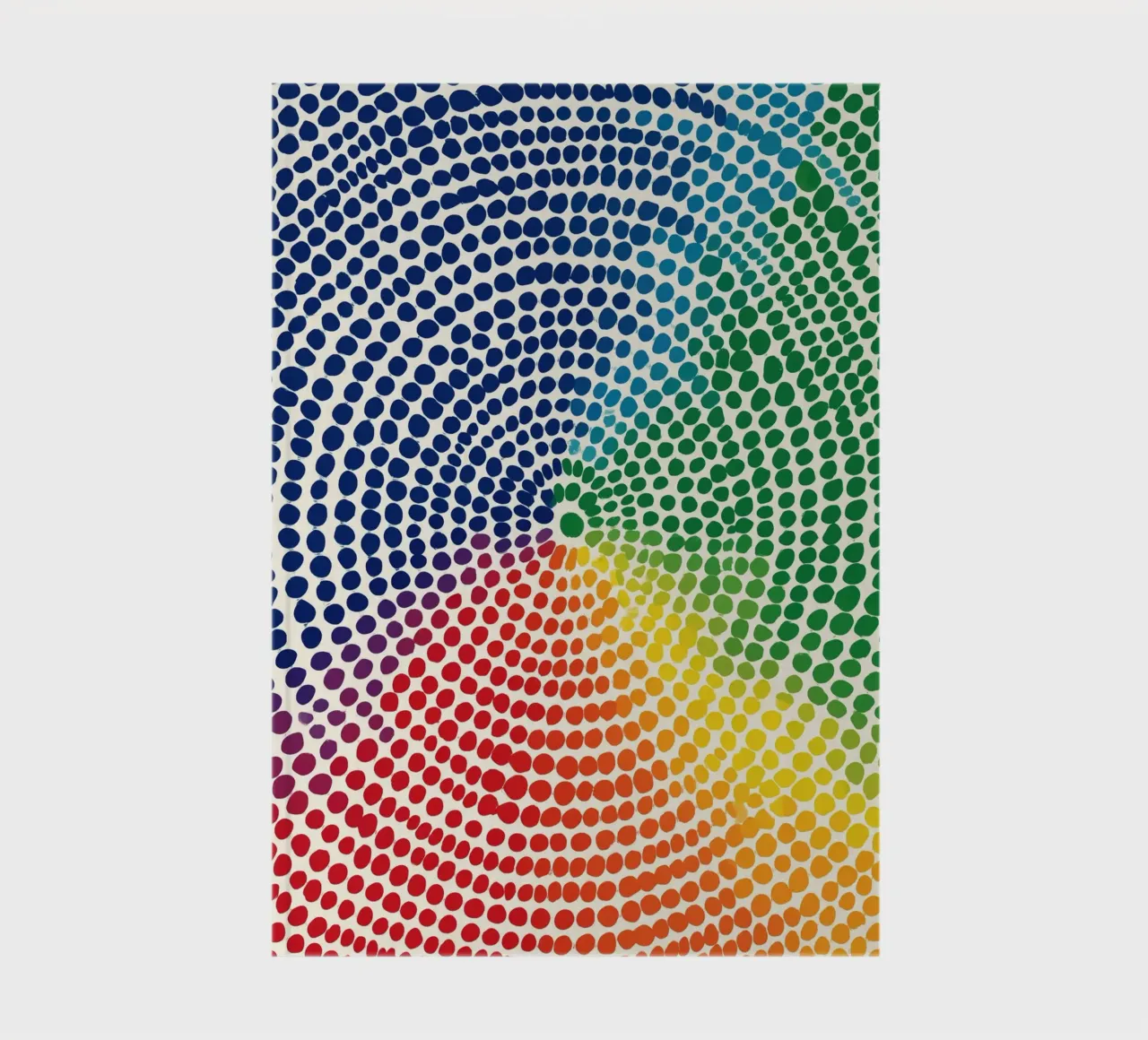 Abstract concentric rainbow dots notebook by Autofocus