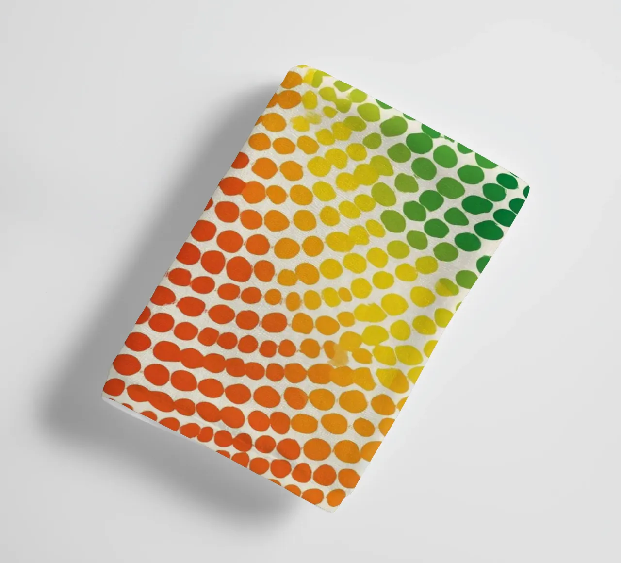 Abstract concentric rainbow dots towel by Autofocus